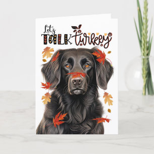 Cartes Pour Fêtes Annuelles Thanksgiving Flat Coat Retriever Parlons Turquie