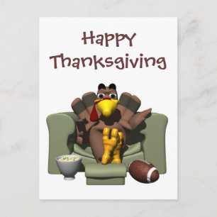 Cartes Pour Fêtes Annuelles Thanksgiving Football Postcard