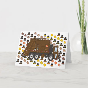 Cartes Pour Fêtes Annuelles Thanksgiving Garbage Truck Novembre