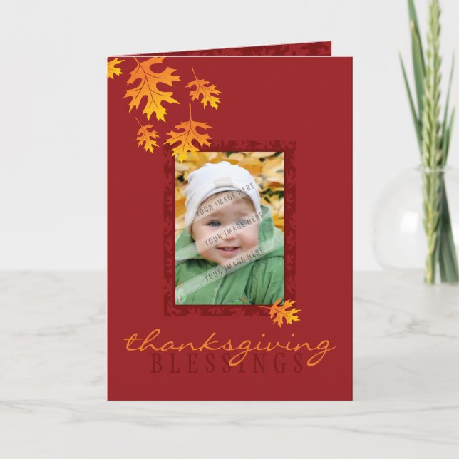 CARTES POUR FÊTES ANNUELLES THANKSGIVING GREETING CARD : (Devant)