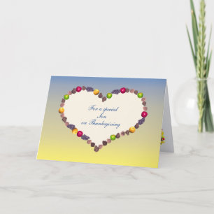 Cartes Pour Fêtes Annuelles Thanksgiving Heart - Pour Son