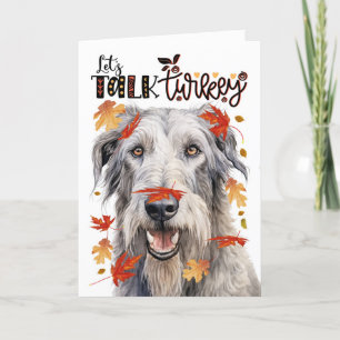 Cartes Pour Fêtes Annuelles Thanksgiving Irish Wolfhound Dog Parlons Turquie