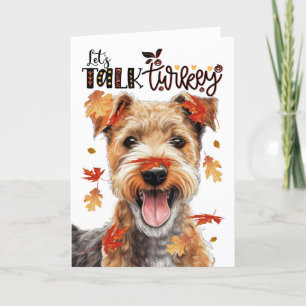 Cartes Pour Fêtes Annuelles Thanksgiving Lakeland Terrier Parlons Turquie