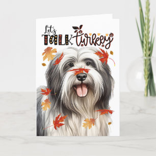 Cartes Pour Fêtes Annuelles Thanksgiving Lowchen Dog Parlons Turquie