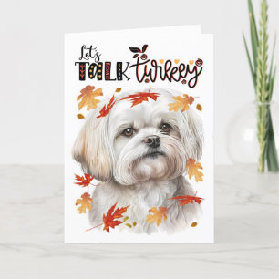 Cartes Pour Fêtes Annuelles Thanksgiving Maltese Dog Parlons Turquie