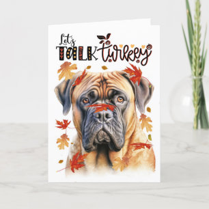 Cartes Pour Fêtes Annuelles Thanksgiving Mastiff Dog Parlons Turquie