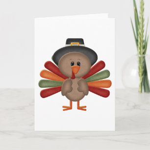 Cartes Pour Fêtes Annuelles Thanksgiving mignon de la Turquie