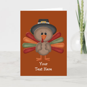 Cartes Pour Fêtes Annuelles Thanksgiving mignon Turquie