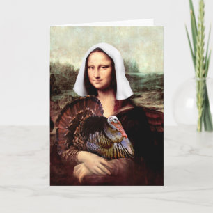 Cartes Pour Fêtes Annuelles Thanksgiving Mona Lisa Pilgrim