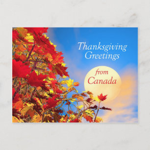 Cartes Pour Fêtes Annuelles Thanksgiving Morning du Canada