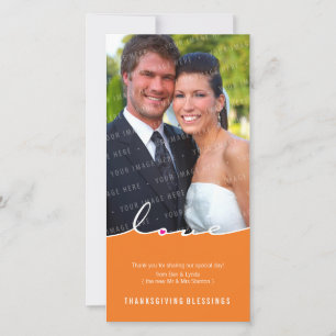 Cartes Pour Fêtes Annuelles THANKSGIVING PHOTOCARD : : clivage 1 d'amour