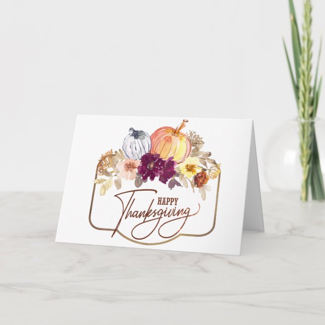 Cartes Pour Fêtes Annuelles Thanksgiving Psaume 95:2 Venez en sa présence (Devant)