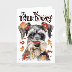 Cartes Pour Fêtes Annuelles Thanksgiving Schnauzer Dog Parlons Turquie