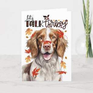 Cartes Pour Fêtes Annuelles Thanksgiving Springer Spaniel Parlons Turquie