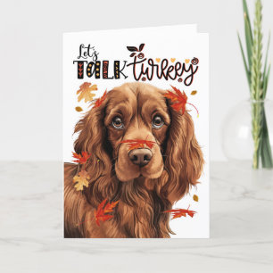 Cartes Pour Fêtes Annuelles Thanksgiving Sussex Spaniel Parlons Turquie
