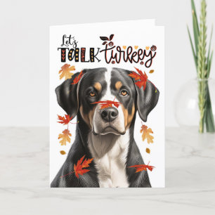 Cartes Pour Fêtes Annuelles Thanksgiving Swiss Mountain Dog Parlons Turquie