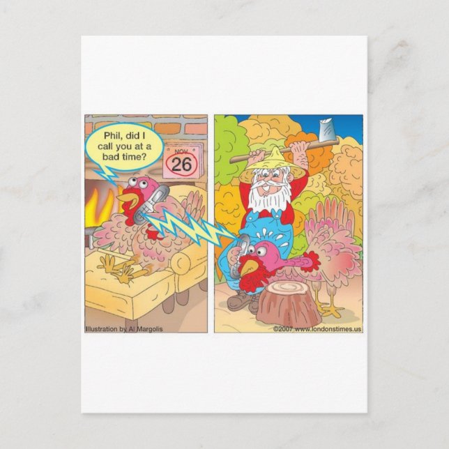 Cartes Pour Fêtes Annuelles Thanksgiving Turkey (Devant)