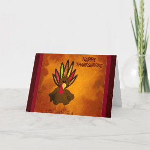Cartes Pour Fêtes Annuelles Thanksgiving Turkey Greeting Card