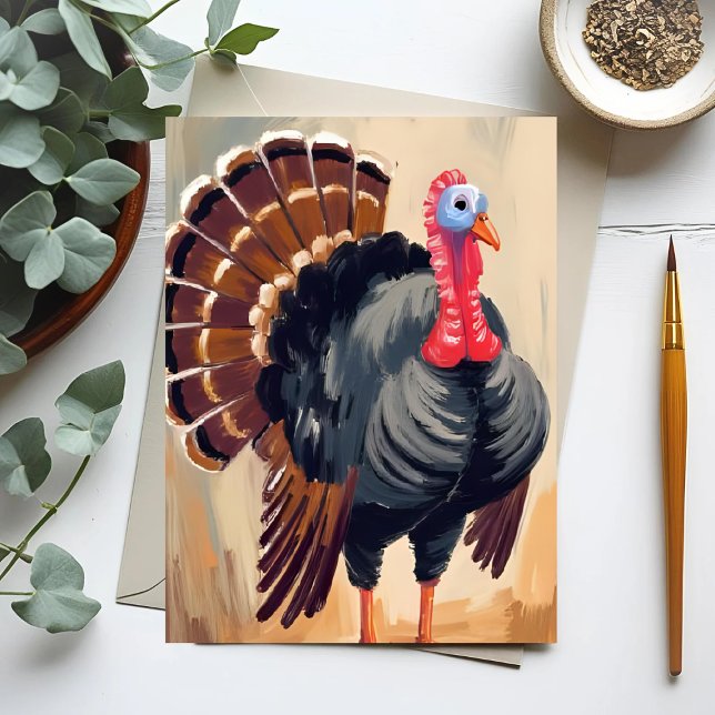 Cartes Pour Fêtes Annuelles Thanksgiving Turquie | Bon thanksgiving peint (Créateur téléchargé)