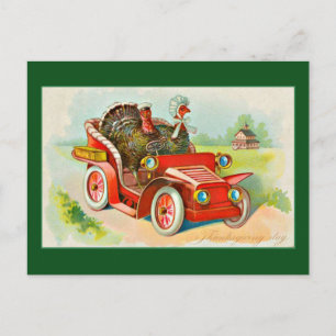 Cartes Pour Fêtes Annuelles thanksgiving-vintage-2-dindes-voiture-vieille-voit