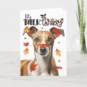 Cartes Pour Fêtes Annuelles Thanksgiving Whippet Dog Parlons Turquie