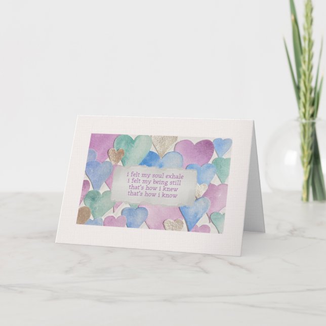 Cartes Pour Fêtes Annuelles "That's How I know" Folded Love Card (Devant)