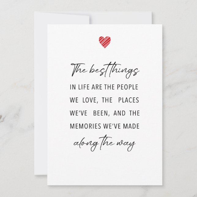 Cartes Pour Fêtes Annuelles The Best Things in Life | Heartfelt Festive  (Devant)