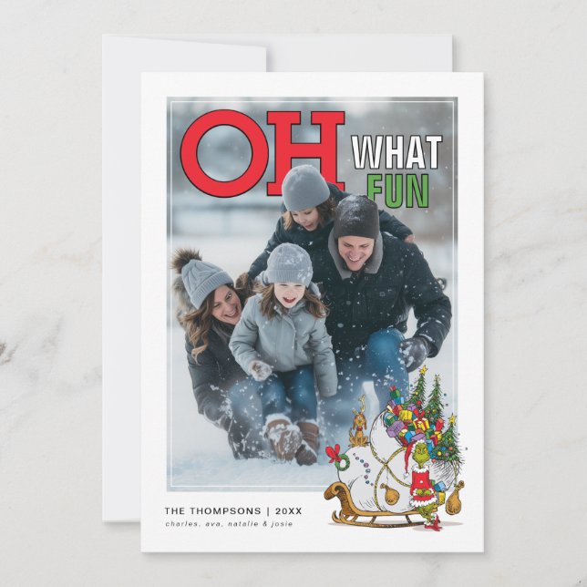 Cartes Pour Fêtes Annuelles The Grinch & Max Personalized Photo Holiday Card (Devant)