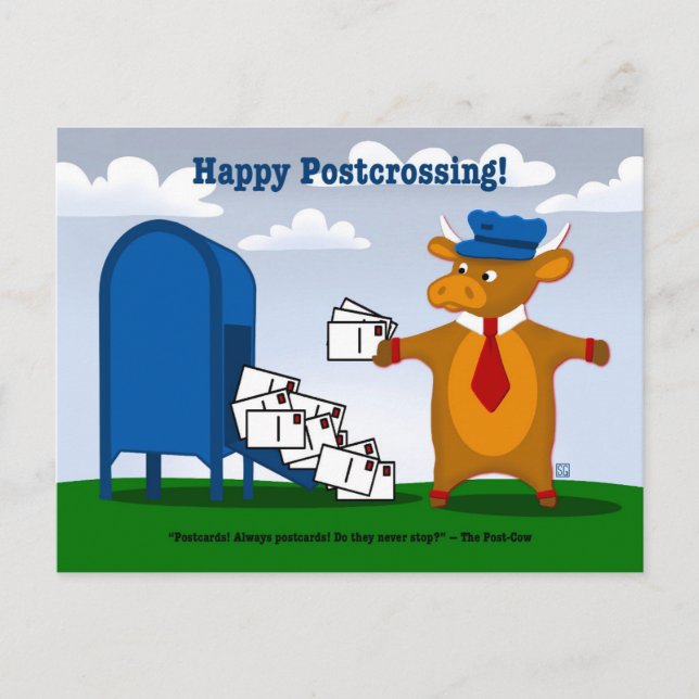 Cartes Pour Fêtes Annuelles The Postcrossing Post Cow Postcards (Devant)