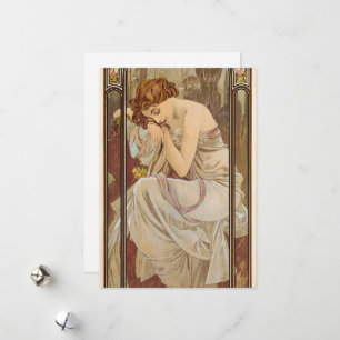 Cartes Pour Fêtes Annuelles The Times of the Day, Night's Rest, 1899 par Mucha