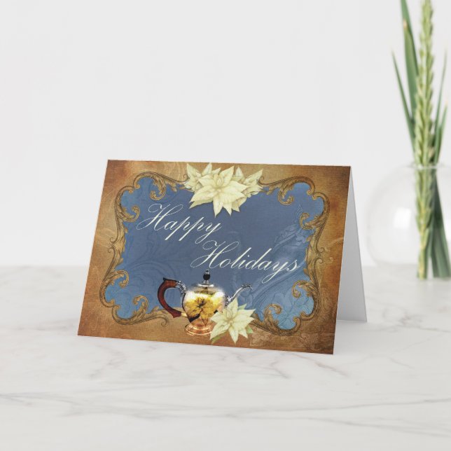 Cartes Pour Fêtes Annuelles Thé victorien de vacances (Devant)