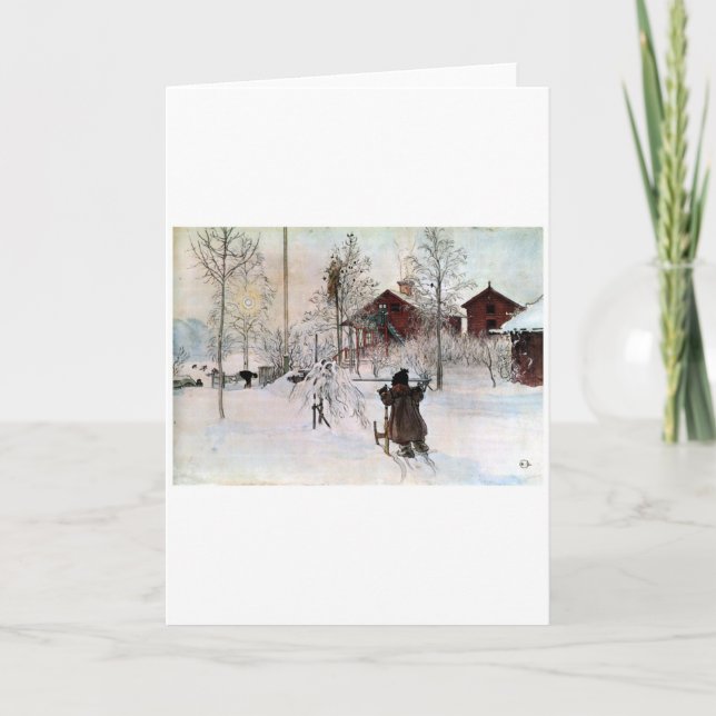 Cartes Pour Fêtes Annuelles The Yard and Wash House, Carl Larsson (Devant)