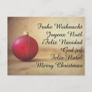 Cartes Pour Fêtes Annuelles Thème de Noël avec balle de Noël