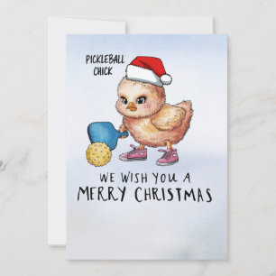 Cartes Pour Fêtes Annuelles Thème de Noël de Pickleball