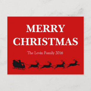 Cartes Pour Fêtes Annuelles Thème de Noël de renne d'équitation du père noël