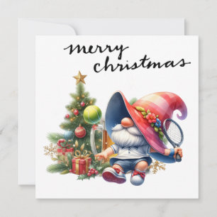 Cartes Pour Fêtes Annuelles Thème de Noël de tennis