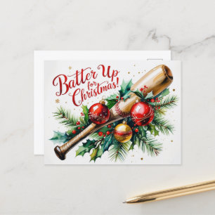 Cartes Pour Fêtes Annuelles Thème de Noël du baseball