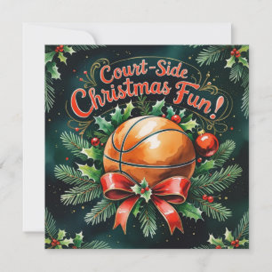 Cartes Pour Fêtes Annuelles Thème de Noël du basket-ball