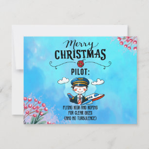Cartes Pour Fêtes Annuelles Thème de Noël du pilote