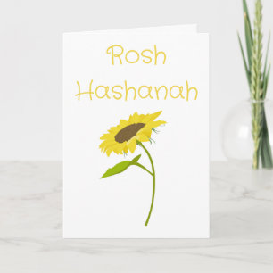 Cartes Pour Fêtes Annuelles Thème de tournesol Bénédictions Rosh Hashanah
