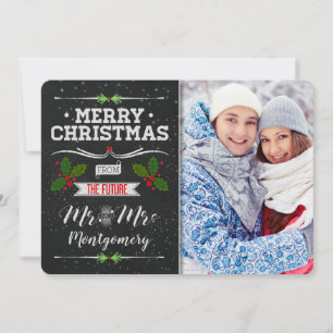 Cartes Pour Fêtes Annuelles Thème du tableau de bord Avenir M. et Mme Noël