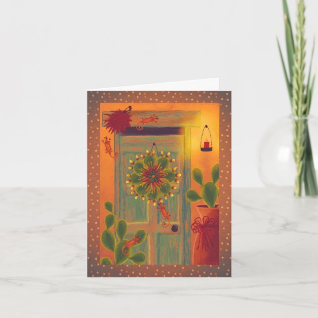 Cartes Pour Fêtes Annuelles Thème Sud-Ouest Personnalisé (Devant)