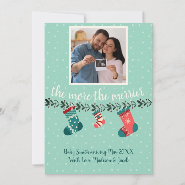 Cartes Pour Fêtes Annuelles theMoretheMERRIER Échographie (Devant)