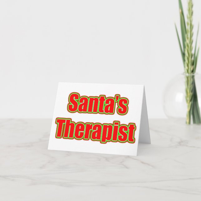 Cartes Pour Fêtes Annuelles Thérapies de Santa (Devant)