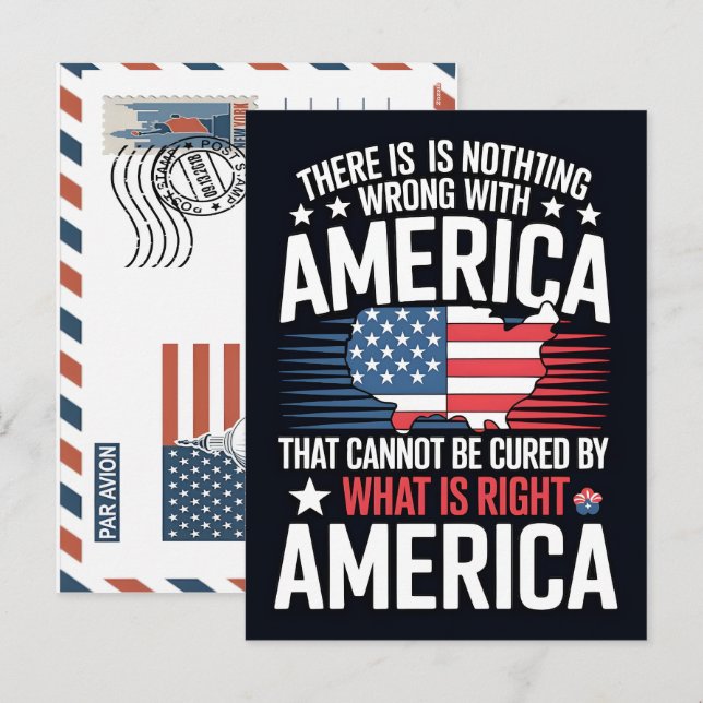 Cartes Pour Fêtes Annuelles There is nothing wrong with america (Devant / Derrière)