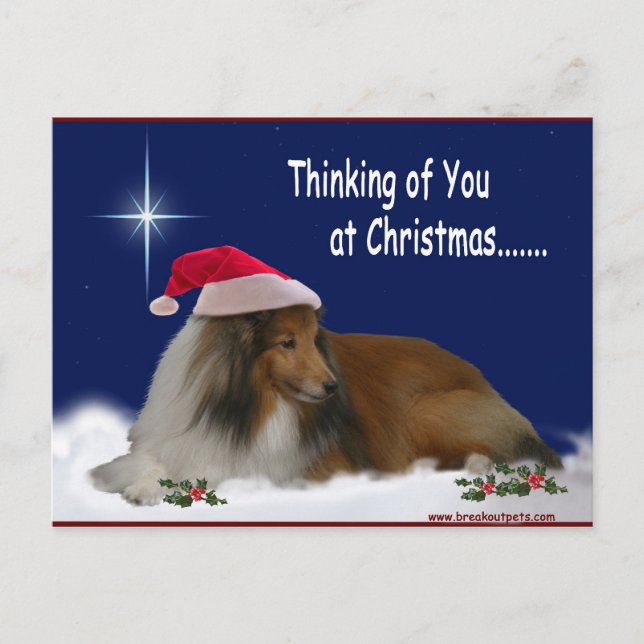 Cartes Pour Fêtes Annuelles Thinking of You Christmas Postcard (Devant)