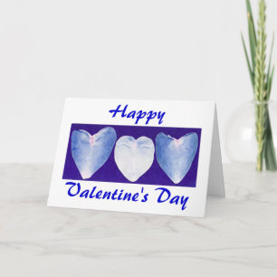 Cartes Pour Fêtes Annuelles Three Blue Petals