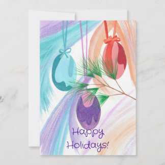 Cartes Pour Fêtes Annuelles Three Christmas Balls Holiday greeting cards