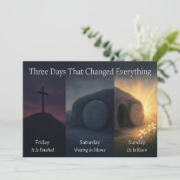 Cartes Pour Fêtes Annuelles Three Days That Changed Everything Easter Card