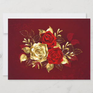 Cartes Pour Fêtes Annuelles Three Jewelry Roses